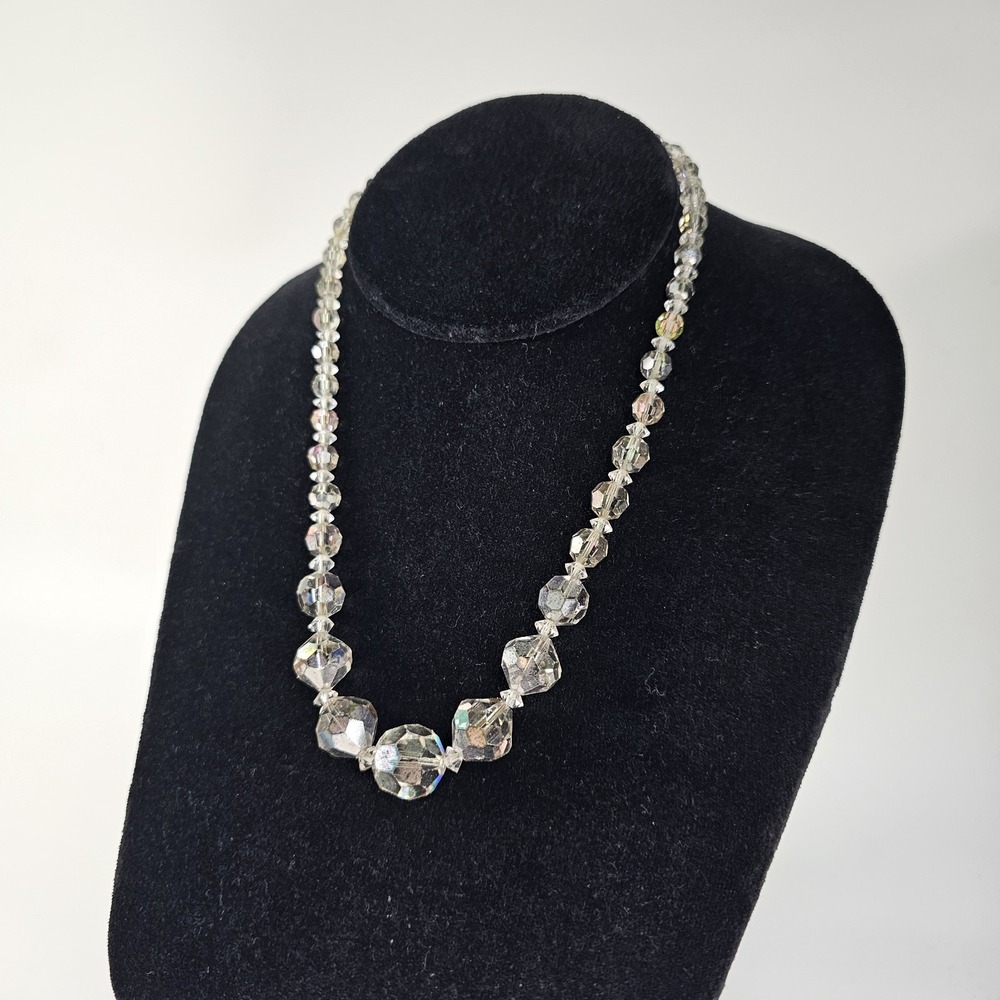Vtg Rhinestone Necklace 16" Formal Evening Woman's Dinner